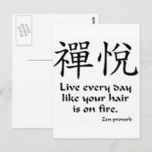 Zen Joy - Leef elke dag Briefkaart (Voorkant / Achterkant)