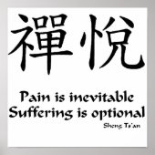 Zen Joy - Suffering is optioneel Poster (Voorkant)