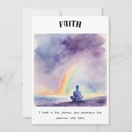 Zen Kaart: Vertrouwen in de reis Feestdagenkaart (Voorkant)