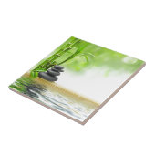 Zen-kalmerende watertuin door genezing van liefde tegeltje (Zijkant)