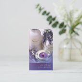 Zen kamer/lavendel visitekaartjes (Staand voorkant)