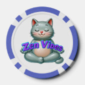 Zen Kat Kaarten Poker Chips (Achterkant)