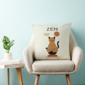 Zen Kat Meditatie Kussen – Cute Minimalist (Stoel)