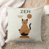 Zen Kat Meditatie Kussen – Cute Minimalist (Deken)
