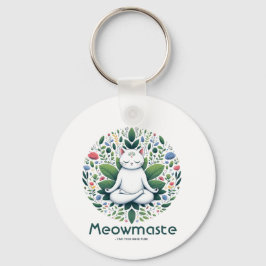 Zen Kat Meditatie Meowmaste Sleutelhanger