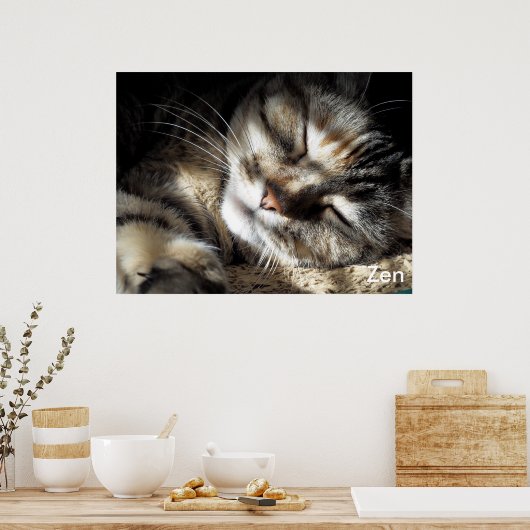 Zen Kat Poster (Keuken)