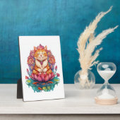 Zen Kat Vibes � Mediterende Kat Psychedelisch Fotoplaat (Zijkant)