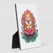 Zen Kat Vibes � Mediterende Kat Psychedelisch Fotoplaat (Zijkant)