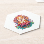 Zen Kat Vibes � Mediterende Kitty Psychedelisch Kartonnen Onderzetters (Schuin)
