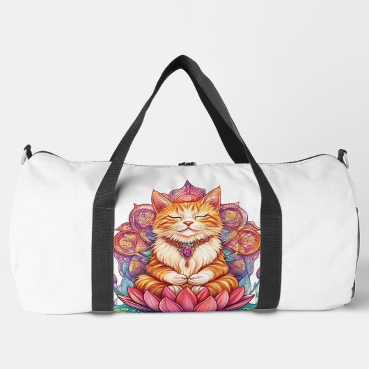 Zen Kat Vibes � Mediterende Kitty Psychedelisch Plunjezak (Voorkant)