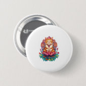 Zen Kat Vibes � Mediterende Kitty Psychedelisch Ronde Button 5,7 Cm (Voorkant /achterkant)