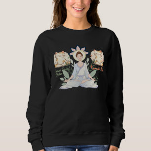 Zen Kat Yoga Minimaal Cute Meditatie Ontwerp Trui
