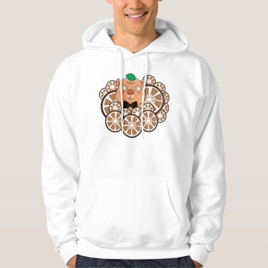 Zen Kawaii Capybara Spa Dag met Citrus Hoodie (Voorkant)