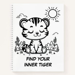 Zen Kawaii Tiger Notitieboek Schattigee Mindfulnes