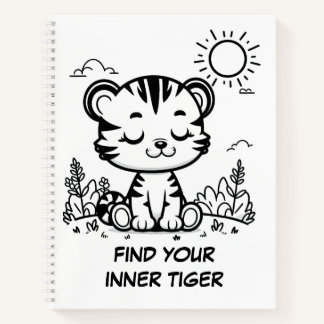 Zen Kawaii Tiger Notitieboek Schattigee Mindfulnes