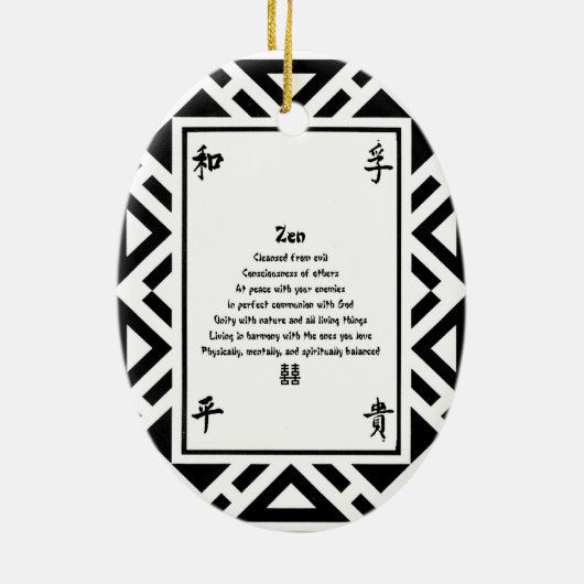 Zen Keramisch Ornament (Achterkant)