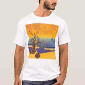 Zen Kersenbloesem Boom Abstracte Zonsondergang Kun T-shirt (Voorkant)