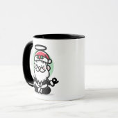 Zen Kerstman Mok – Vreedzame Mediterende Claus Vak (Voorkant links)
