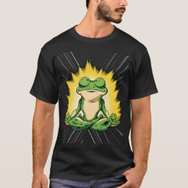 Zen Kikker Meditatie Super Saiyan Gloei Kunst T-shirt