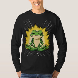 Zen Kikker Meditatie Super Saiyan Gloei Kunst T-shirt
