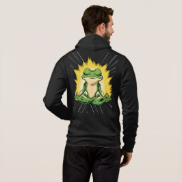 Zen Kikker Meditatie Super Saiyan Glow Kunst Hoodie