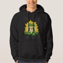 Zen Kikker Meditatie Super Saiyan Glow Kunst Hoodie