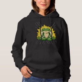 Zen Kikker Meditatie Super Saiyan Glow Kunst Hoodie