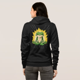 Zen Kikker Meditatie Super Saiyan Glow Kunst Hoodie