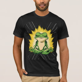 Zen Kikker Meditatie Super Saiyan Glow Kunst T-shirt