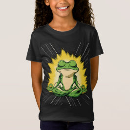 Zen Kikker Meditatie Super Saiyan Glow Kunst T-shirt
