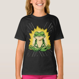Zen Kikker Meditatie Super Saiyan Glow Kunst T-shirt