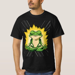Zen Kikker Meditatie Super Saiyan Glow Kunst T-shirt