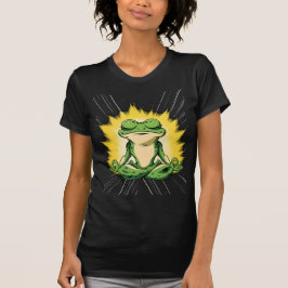 Zen Kikker Meditatie Super Saiyan Glow Kunst T-shirt