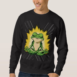 Zen Kikker Meditatie Super Saiyan Glow Kunst Trui