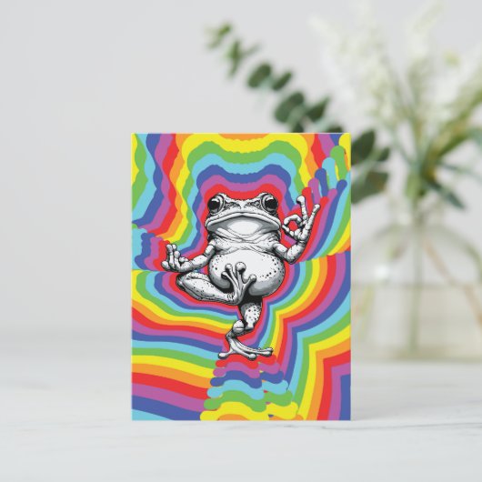 Zen Kikker Meesterwerk Briefkaart (Staand voorkant)
