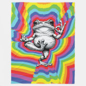 Zen Kikker Meesterwerk Fleece Deken (Voorkant)