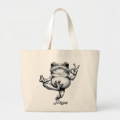 Zen Kikker Meesterwerk Grote Tote Bag (Voorkant)