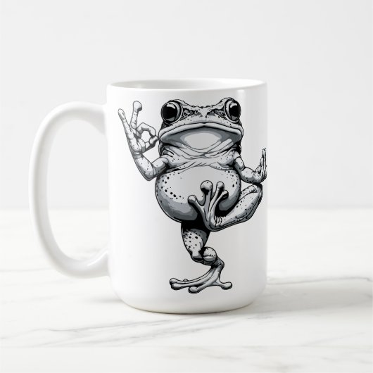 Zen Kikker Meesterwerk Koffiemok (Links)