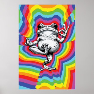 Zen Kikker Meesterwerk Poster