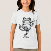 Zen Kikker Meesterwerk Tri-Blend Shirt (Voorkant)