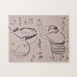 Zen Klassiekers - Gibon Sengai - Kanzan en Jittoku Legpuzzel
