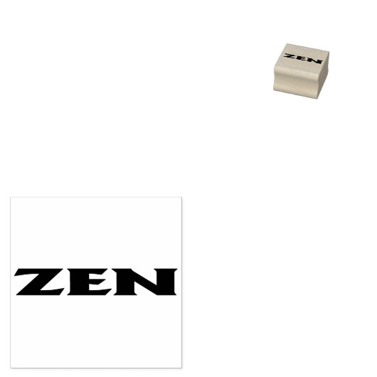 Zen kleine rubberen stempel geen handvat (Gestempeld)
