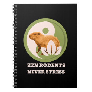 Zen knaagdieren nooit stress capibara notitieboek