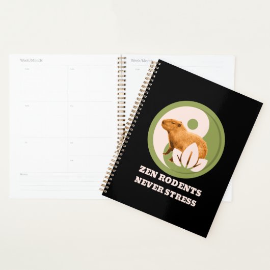 Zen knaagdieren nooit stress capibara planner (Display)