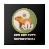 Zen knaagdieren nooit stress capibara tegeltje (Voorkant)