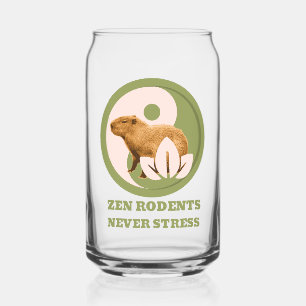 Zen Knaagdieren Nooit Stress Capybara Humor Blikvorm Glas