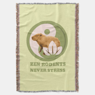Zen Knaagdieren Nooit Stress Capybara Humor Deken
