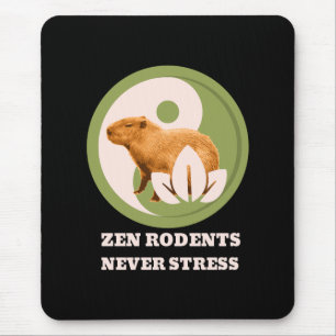 Zen Knaagdieren Nooit Stress Capybara Humor Muismat