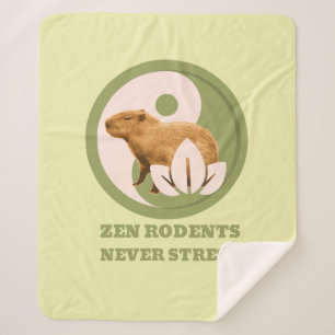 Zen Knaagdieren Nooit Stress Capybara Humor Sherpa Deken
