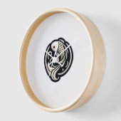 Zen Koi Fish Clock – Rustig minimalistisch ontwerp (Hoek)